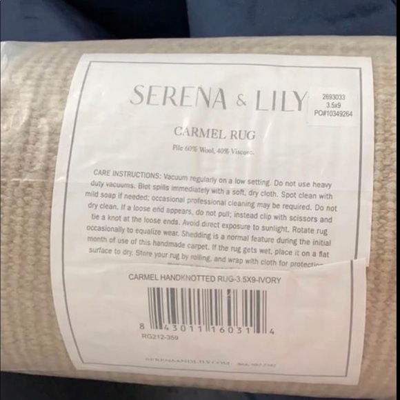 NWT Serena & Lily Carmel Hand-Knotted Runner - Picture 2 of 4